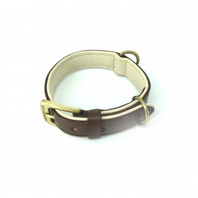 Citywalk dog collar cognac/créme, danish design