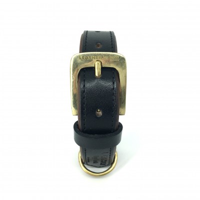Citywalk Hundehalsband Schwarz/Cognac, dänisches Design