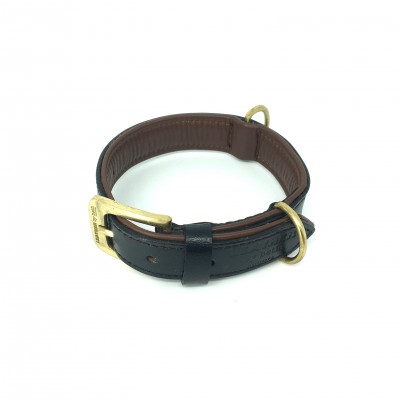 Citywalk Hundehalsband Schwarz/Cognac, dänisches Design