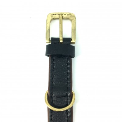 Citywalk dog collar black/cognac, danish design