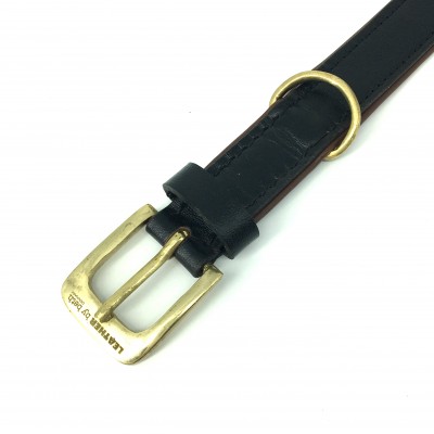 Citywalk dog collar black/cognac, danish design