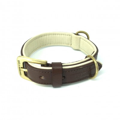 Citywalk dog collar cognac/créme, danish design