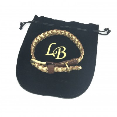Miniflet Hundehalsband Gold, dänisches Design
