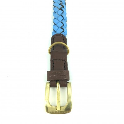 Miniflet dog collar, lightblue, danish design