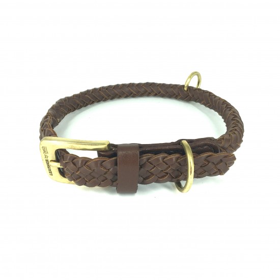 MAXIFLET hundehalsbånd, cognac