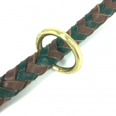 Maxiflet Hundehalsband Cognac/Darkgreen, dänisches Design