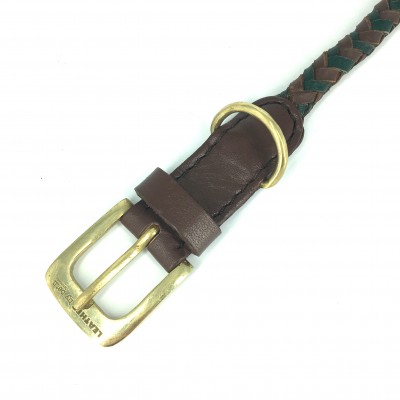 Maxiflet Hundehalsband Cognac/Darkgreen, dänisches Design