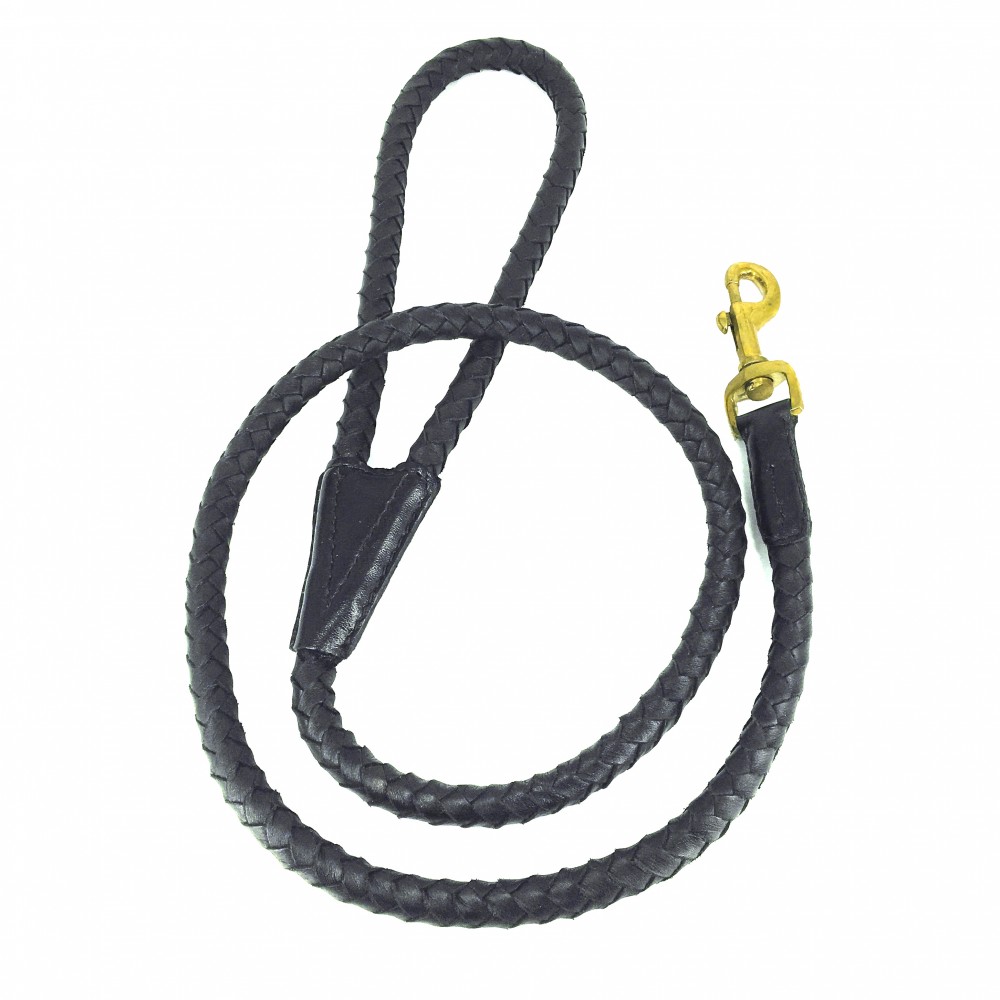 MAXIFLET hundeline, sort læder, dansk design