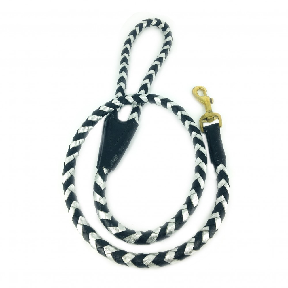 Maxiflet, black/silver dog leash