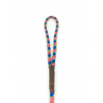MINIFLET hundeline, regnbue læder, dansk design