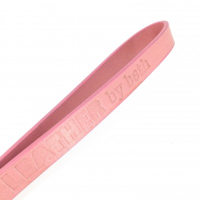 SMILE AT ME hundeline, pink læder, dansk design