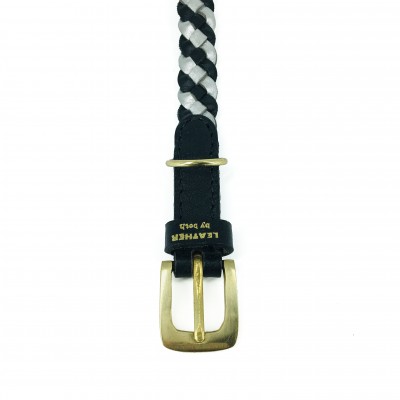Miniflet Hundehalsband Schwarz/Silber, dänisches Design