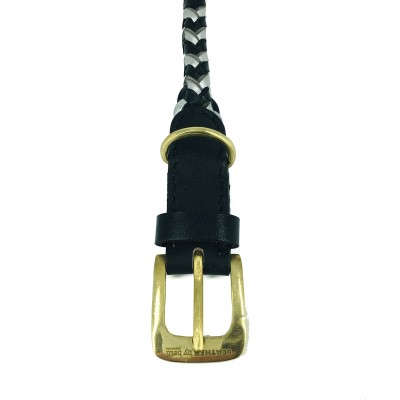 Maxiflet Hundehalsband Schwarz/Silber, dänisches Design
