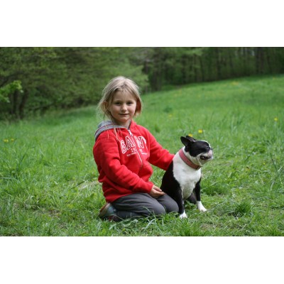 'SMILE AT ME' hundehalsbånd, pink/brun