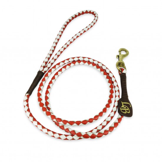 Miniflet, red/white dog leash