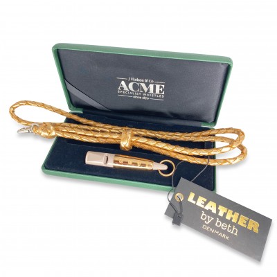 ACME whistle, gold plated belt