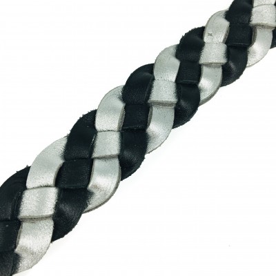 Miniflet bracelet, silver/black