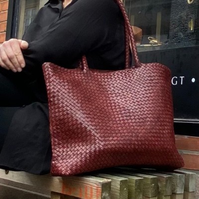 INDIA shopper, kastanje læder, dansk design