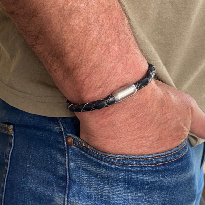 CASUAL armbånd, sort læder, dansk design