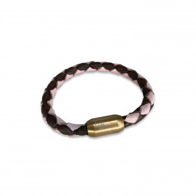 Casual Armband, Cognac/Pink