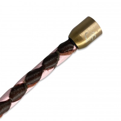 Casual bracelet, cognac/pink