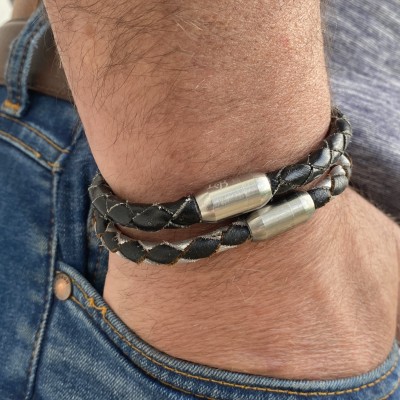 Casual Armband, Schwarz/Silber