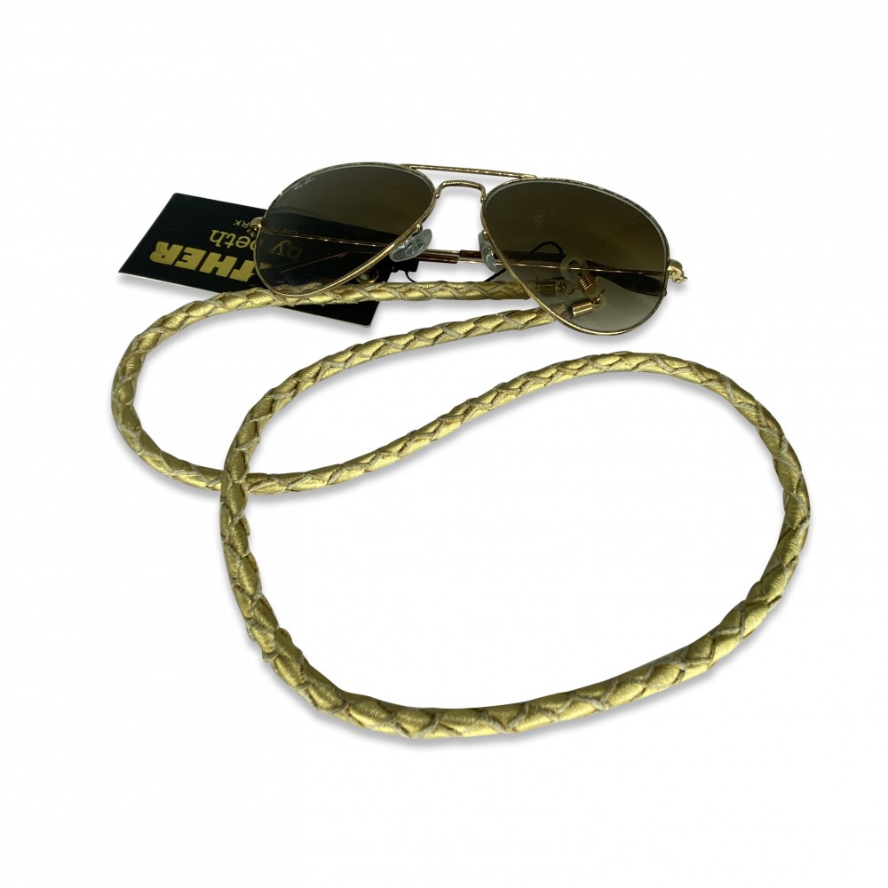 BETH brillesnor, guld læder, dansk design