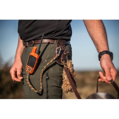 Leather belt, dark brown