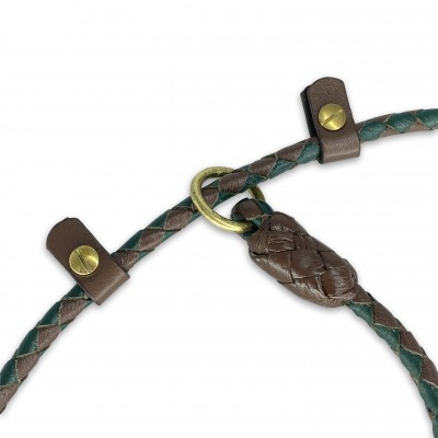 MG Retriever-leash in cognac/green, danish design