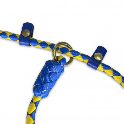 MG Retriever-leash in blue/yellow danish design