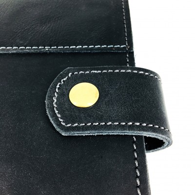 Bullet Journal cover i sort læder, dansk design