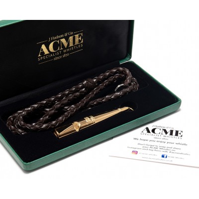 ACME whistle, gold plated sterling silver
