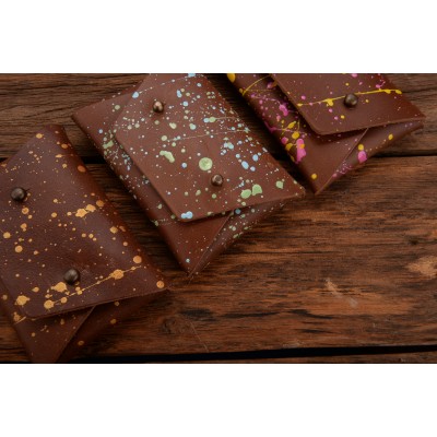 Card wallet core leather, turkis & green design
