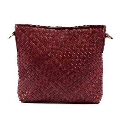 India crossover/crossbody bag, chestnut leather