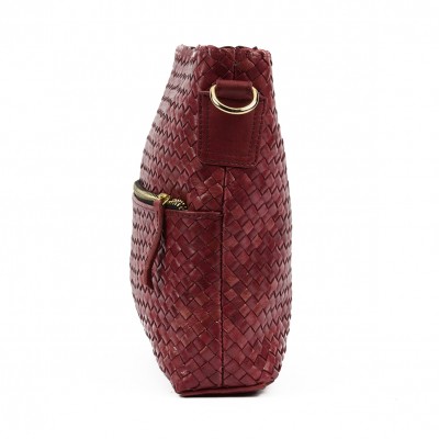 India crossover/crossbody bag, chestnut leather