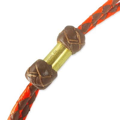Pfeifen-Leine MG, Cognac/Orange