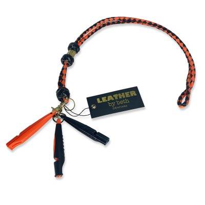 Pfeifen-Leine MG, Schwarz/Orange