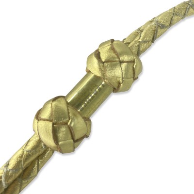FLØJTESNOR i guld læder, dansk design