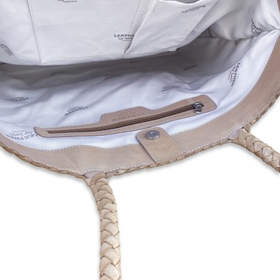 India leather shopper, créme leather, danish design