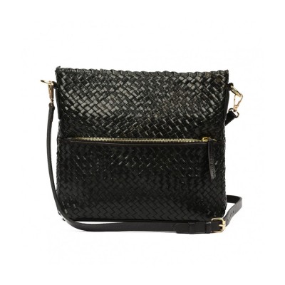 INDIA crossover/crossbody taske, sort læder