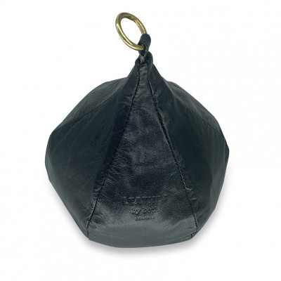 ONION dørstopper, sort læder, dansk design