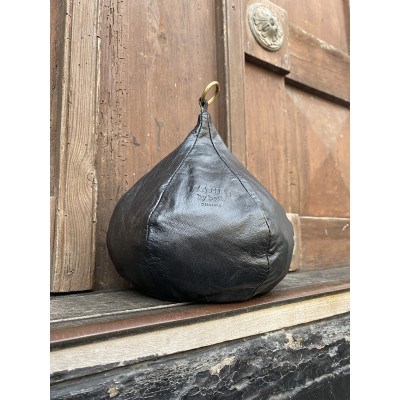 ONION dørstopper, sort læder, dansk design