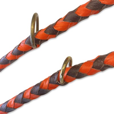 Dressurline i cognac/orange læder, dansk design