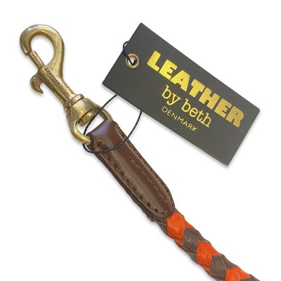 Training-leash, cognac/orange