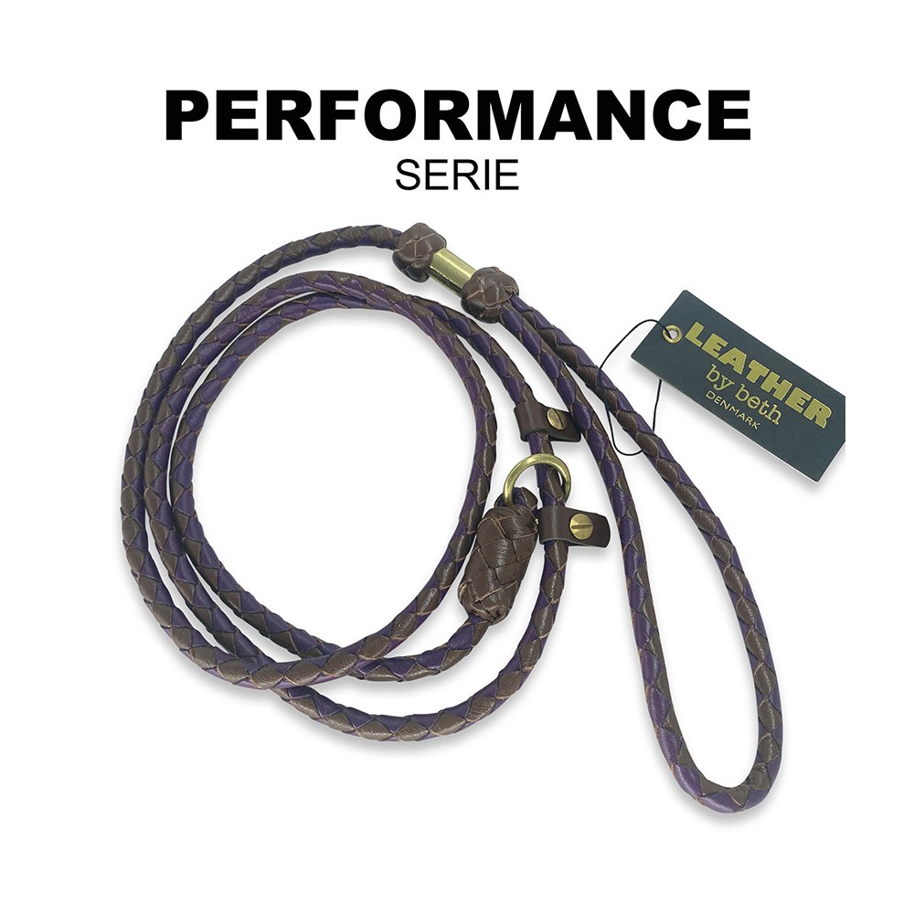 MG Retriever-leash in cognac/purple, danish design