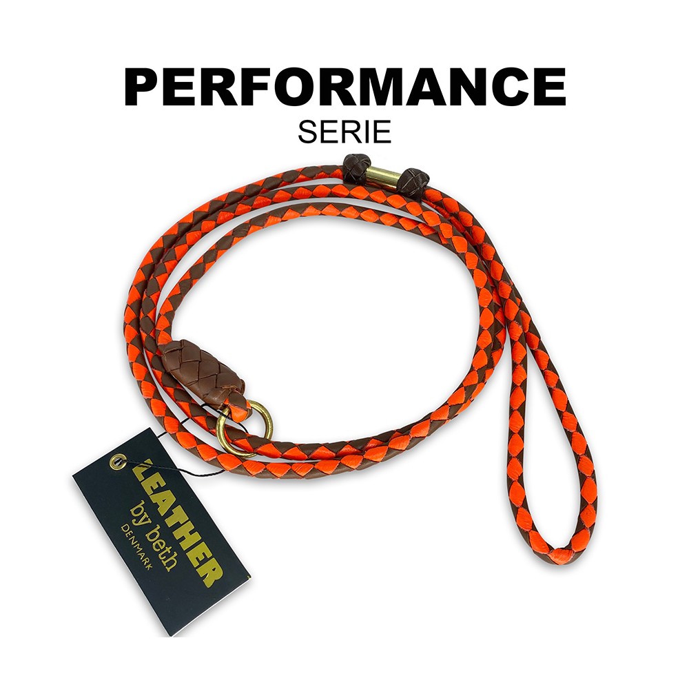 MG Retriever-leash in cognac/orange, danish design
