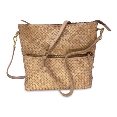 India crossover/crossbody bag, créme leather