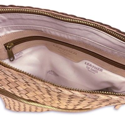 India Crossover/Crossbody, Créme Leder