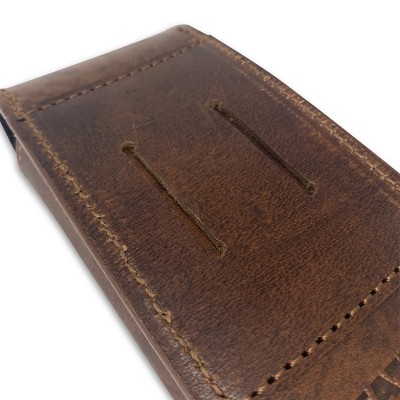 Glasses case 'BELT' - brown leather, danish design