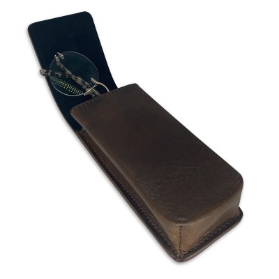 Brillenetui 'BELT' - Braunes Leder, dänisches Design